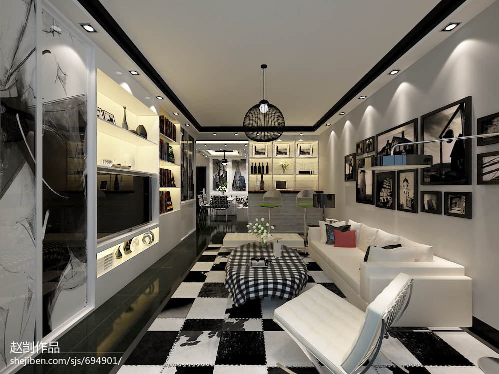 光華苑現(xiàn)代客廳展示柜裝修效果圖 &ndash; 設(shè)計(jì)本裝修效果圖